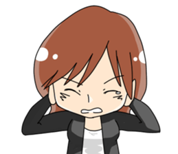 Grumpy woman sticker #5789392