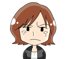 Grumpy woman sticker #5789393