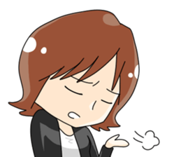 Grumpy woman sticker #5789395