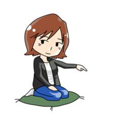 Grumpy woman sticker #5789399