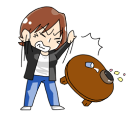 Grumpy woman sticker #5789400