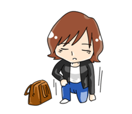 Grumpy woman sticker #5789402