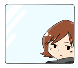 Grumpy woman sticker #5789403