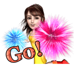 3D pretty girl Comi. sticker #5790525