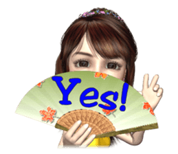 3D pretty girl Comi. sticker #5790526