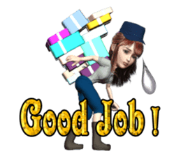 3D pretty girl Comi. sticker #5790527