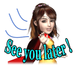 3D pretty girl Comi. sticker #5790528