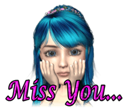 3D pretty girl Comi. sticker #5790534