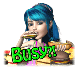 3D pretty girl Comi. sticker #5790536