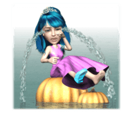 3D pretty girl Comi. sticker #5790537