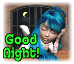 3D pretty girl Comi. sticker #5790542