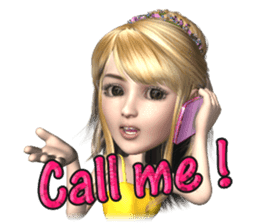 3D pretty girl Comi. sticker #5790544