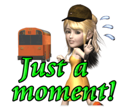 3D pretty girl Comi. sticker #5790546