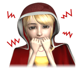 3D pretty girl Comi. sticker #5790550