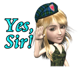 3D pretty girl Comi. sticker #5790551