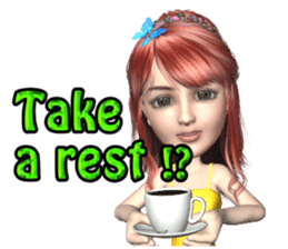 3D pretty girl Comi. sticker #5790558