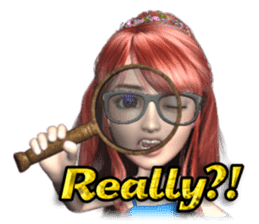 3D pretty girl Comi. sticker #5790559