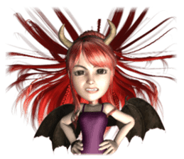 3D pretty girl Comi. sticker #5790561