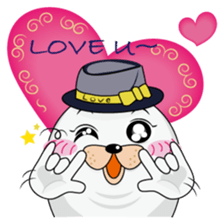 Gray Seal & Pink Penguin sticker #5790771