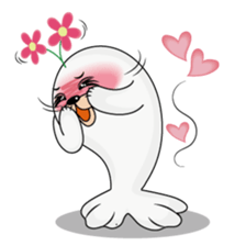 Gray Seal & Pink Penguin sticker #5790777