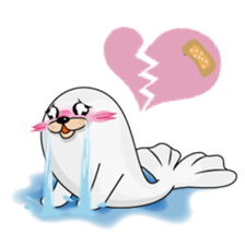 Gray Seal & Pink Penguin sticker #5790780