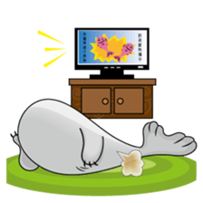 Gray Seal & Pink Penguin sticker #5790784