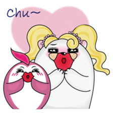 Gray Seal & Pink Penguin sticker #5790787