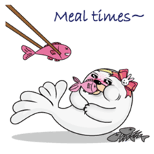 Gray Seal & Pink Penguin sticker #5790791