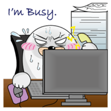 Gray Seal & Pink Penguin sticker #5790795