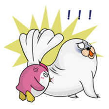 Gray Seal & Pink Penguin sticker #5790802