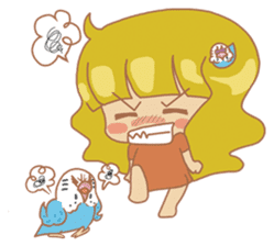 Parakeets and Veggie Girl's Daily Life sticker #5790804