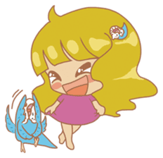 Parakeets and Veggie Girl's Daily Life sticker #5790805