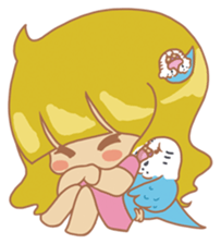 Parakeets and Veggie Girl's Daily Life sticker #5790806