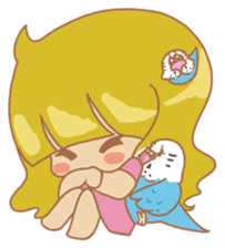 Parakeets and Veggie Girl's Daily Life sticker #5790806