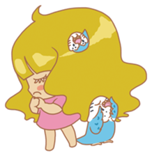 Parakeets and Veggie Girl's Daily Life sticker #5790807