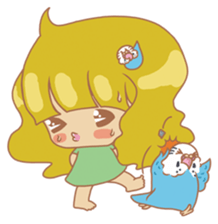 Parakeets and Veggie Girl's Daily Life sticker #5790810