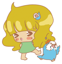 Parakeets and Veggie Girl's Daily Life sticker #5790810