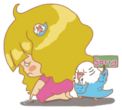 Parakeets and Veggie Girl's Daily Life sticker #5790811