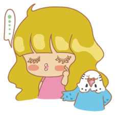 Parakeets and Veggie Girl's Daily Life sticker #5790813