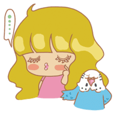 Parakeets and Veggie Girl's Daily Life sticker #5790813