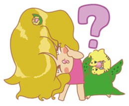 Parakeets and Veggie Girl's Daily Life sticker #5790817
