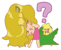 Parakeets and Veggie Girl's Daily Life sticker #5790817