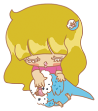 Parakeets and Veggie Girl's Daily Life sticker #5790820