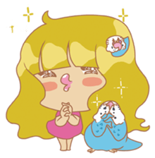 Parakeets and Veggie Girl's Daily Life sticker #5790821