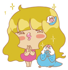 Parakeets and Veggie Girl's Daily Life sticker #5790821