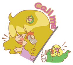 Parakeets and Veggie Girl's Daily Life sticker #5790823