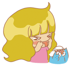 Parakeets and Veggie Girl's Daily Life sticker #5790825