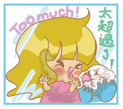 Parakeets and Veggie Girl's Daily Life sticker #5790831