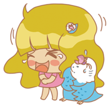 Parakeets and Veggie Girl's Daily Life sticker #5790835