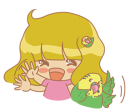 Parakeets and Veggie Girl's Daily Life sticker #5790837